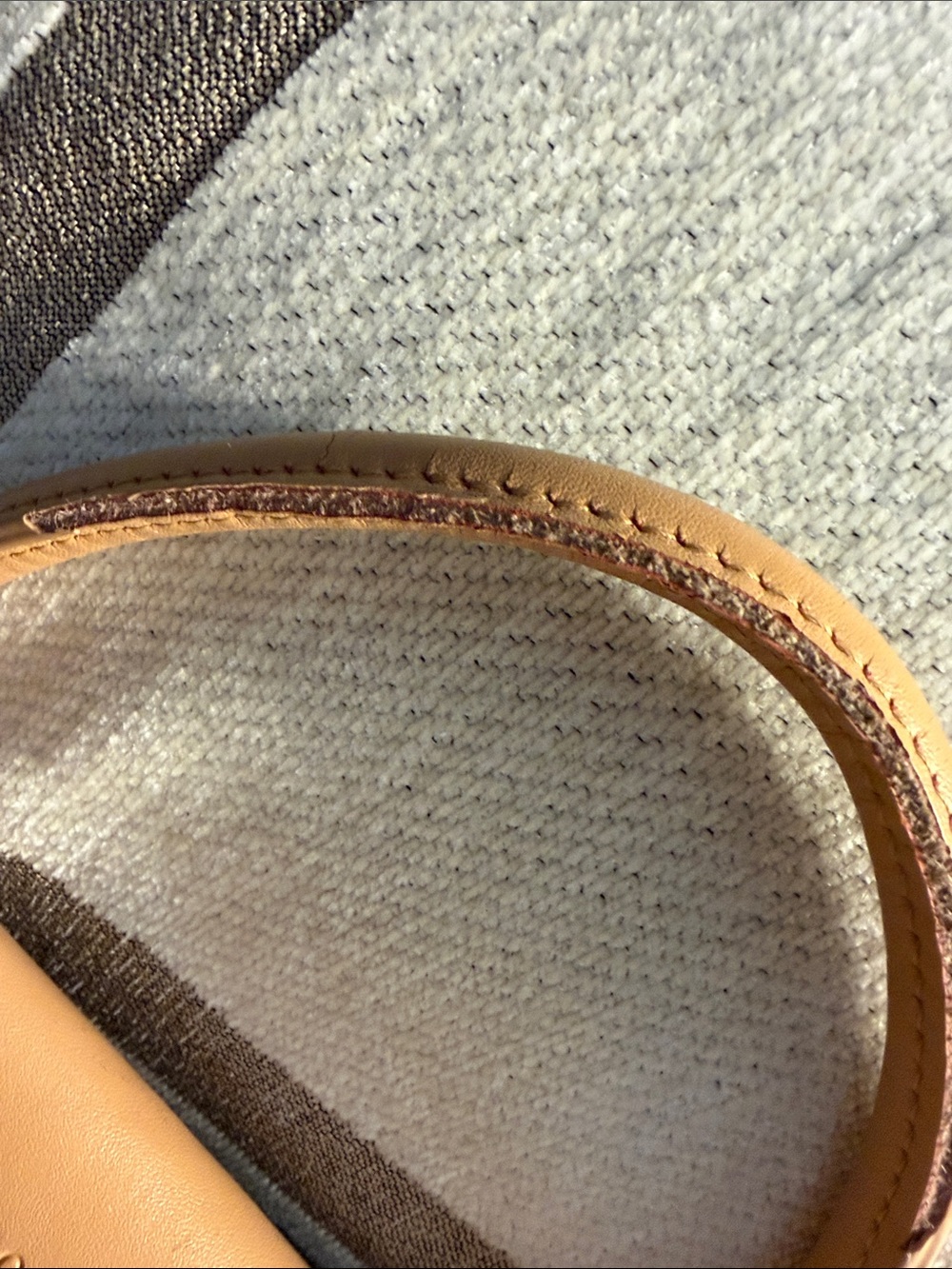Longchamp Tan Leather Tote with Top Handles - Picture 6 of 8
